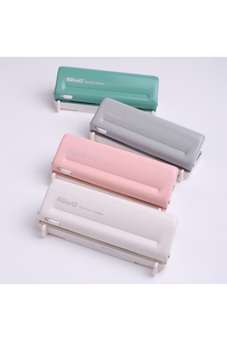 Aubyhe 9173 6 Delikli Delici 10 Adet A4 Kağıt Kapasitesi Ayarlanabilir Ölçü Çubuğu 19/38/51/70mm Aralık Ayarı A4/a5/a6/a7/b5 Vb. Uyumlu Gri Gri