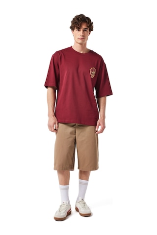 Gsstore X Midground Erkek Basic T-shirt E251227 Bordo