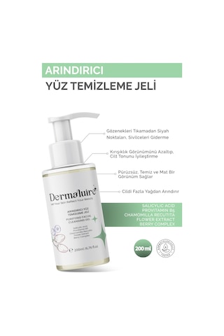 Dermaluire Arındırıcı Yüz Temizleme Jeli 200 ML