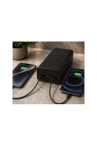 Enerx Enr-p40t 40.000 Mah 22.5 Watt Led Göstergeli Powerbank Siyah