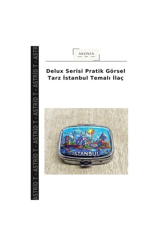 Delux Serisi Pratik Görsel Tarz İstanbul Temalı Çok Renkli