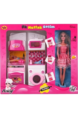 İlk Mutfak Setim İkili Set Bebekli-Fırın ve Çamaşır Makinesi