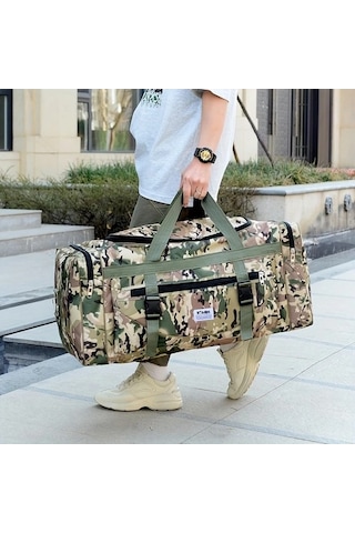 Sandwich Kahve Rengi Motion003 Katlanır Seyahat Çantası Sağlam Nylon Çok Amaçlı Dayanıklı Büyük Kahverengi