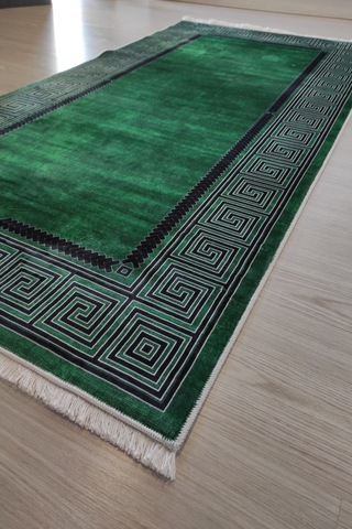 Bambu Yeşil Mutfak Halısı Dekoratif Salon Halısı