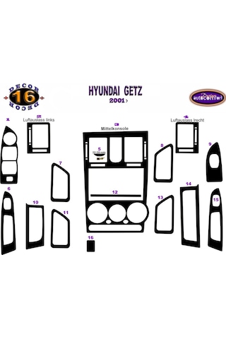 Hyundai Getz Konsol/Maun Kaplama 2009