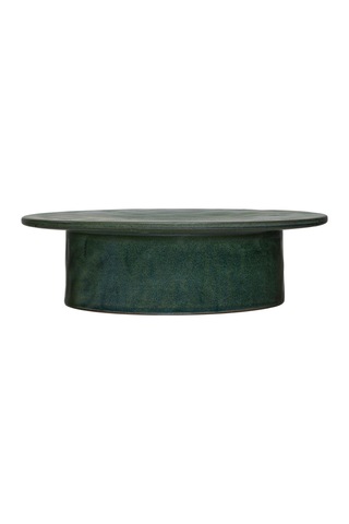 Creative Co-op Seramik Kaide, Mat Yeşil Reaktif Sır Dekoratif Vurgular, 30,48 Cm U X 30,48 Cm G X 10,16 Cm Y Diğer