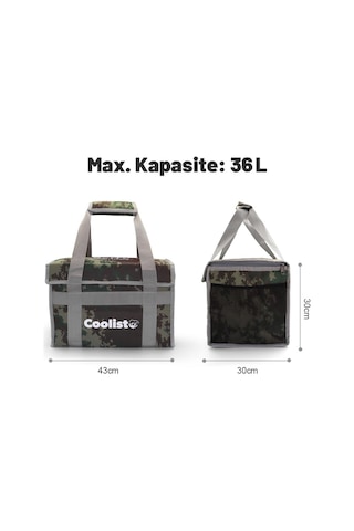 Coolist Cl36C 36 L Katlanabilir Termos Bez Çanta / Buzluk Siyah