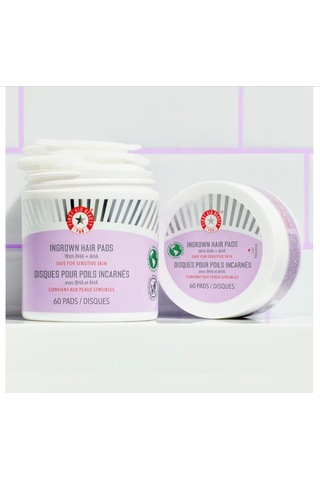 First Aid Beauty Ingrown Hair Pads - Batık Tüyler İçin Biyolojik Olarak Bozunabilen Diskler X60