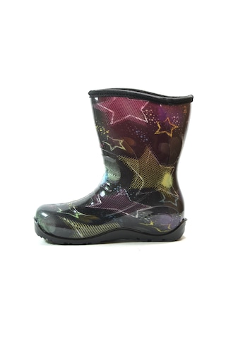 Onlo Ayakkabı Y.001 Siyah Su Geçirmez Kız Çocuk Yağmur Çizme Siyah