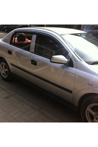 Opel Astra G 1998-2004 Uyumlu Mugen Cam Rüzgarlığı Seti Piano Black 4'lü İthal (00) (ŞüsCarOto Aksesuar)