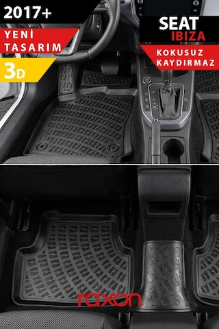 Seat Ibiza 2017+ 3d Havuzlu Paspas 5 Parça Tam Uyumlu, Su Geçirmez
