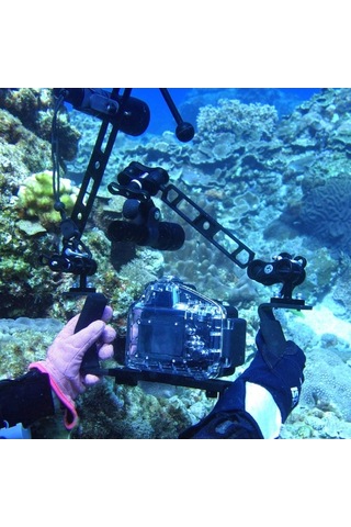 Besthome1 Alüminyum Su Altı Makinesi Işık Braketi - 360 Döner, 1 İnç Klem, 1/4 Vida, Hafif Dayanıklı