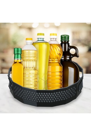 Suntek Magideal Kaymaz Pikap Baharat Rafı Banyo Depolama Tepsisi Siyah