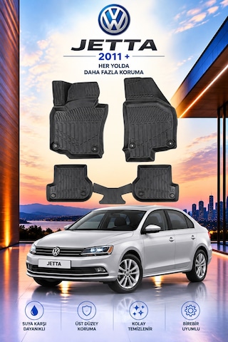 Volkswagen Jetta 2013 Model Aracınıza Özel Üretim Havuzlu Paspas Takımı A+ -mod-