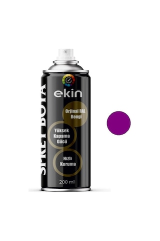 Sprey Boya 200 Ml Mor Parlak Yüksek Kapatıcı Mor