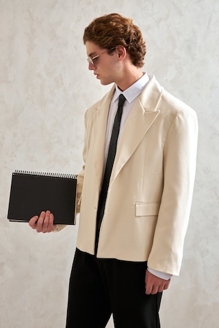 Hyman Erkek Oversize Blazer Ceket Ekru