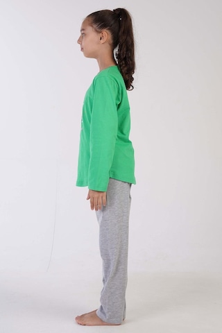 Kız Çocuk Uzun Kol Yeşil Pijama Takımı C3t0n7o122 001