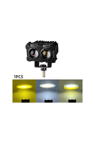 Robot Sis Farı Çift Renk Sarı-beyaz Araç Motosiklet Off Road Led Lamba 50w Metal 1 Adet