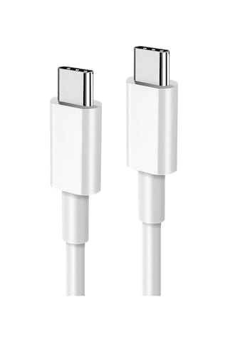 Adaman 100 Cm 1mt 3.0 Hızlı Şarj Ve Data Kablosu Type-c To Type- C Süper Hızlı Quick Şarj Kablosu - Beyaz