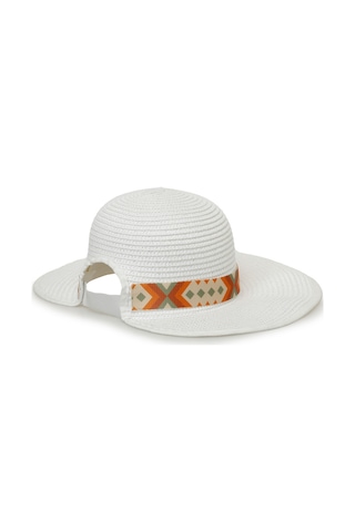 Butigo Etnıc Straw Hat-w 4fx Beyaz Kadın Hasır Şapka 000000000101688146 Beyaz