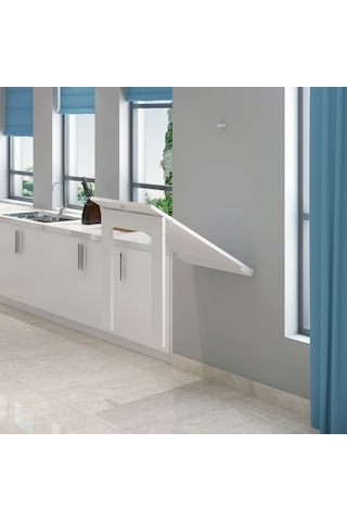60x90 Cm Duvara Monte Çerçeveli Tablo Masa 1. Sınıf Beyaz MDF