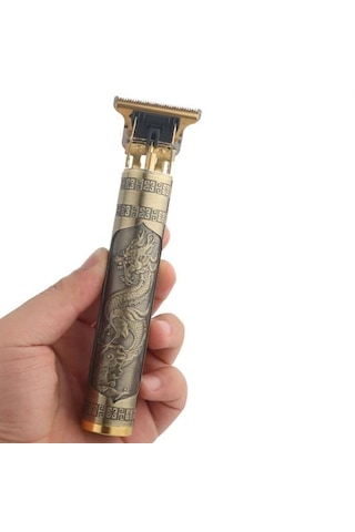 Vintage Görünümlü Güçlü 4 Farklı Başlıklı Usb Şarjlı Manuel Tıraş Makinası 5477