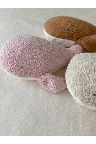 Sevimli Balina Bebek Çocuk Uyku Arkadaşı Pembe/beyaz 38 Cm