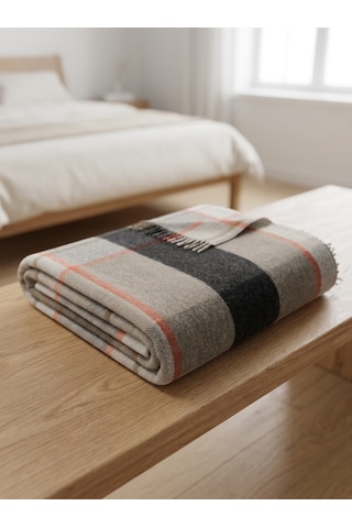 Gençev Home &Selin& %100 Saf Yün Scotch Battaniye Tek Kişilik (444349697)
