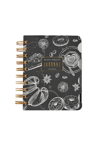 Spiralli Defter A5 4 Ayraçlı, 30 Yap. Çizgili, 30 Yap. Çizgili, 30 Yap. Noktalı, 30 Yap. Düz Siyah