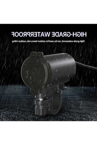 Pazly Çift Usb Motosiklet Şarj Adaptörü - 12v 3.1a Su Geçirmez Dijital Voltmetre Ve Montaj Aksesuarları Kiti