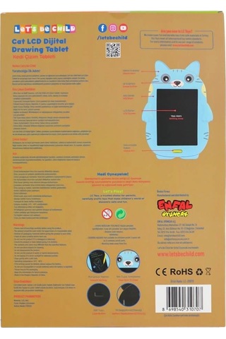 Nessiworld Lc-31070 Kedi Çizim Tableti 8.5 İnç Çok Renkli