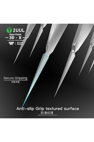 2uul Tw02 El İşçiliği 3d-x Desenli Hassas Anti-statik Düz Uçlu Entegre Cımbızı