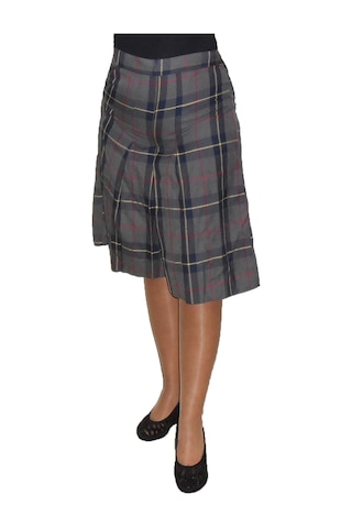 Gri Ekoseli Şort Etek Art.37 Çok Renkli