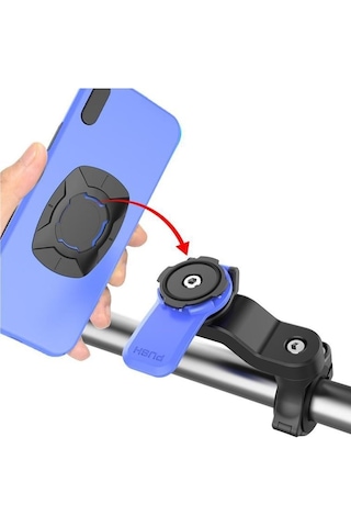 Bisiklet Motosiklet Telefon Tutucu 360 Dönebilen Gidon Bisiklet Telefon Tutucu Mavi