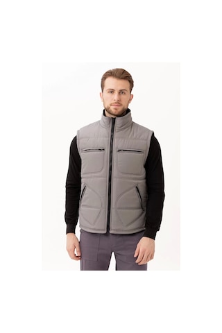 Kışlık Su Geçirmez Çok Cepli Yelek Isı Yalıtımlı Melesa İş Outdoor Suya Sıcak Tutucu Gri