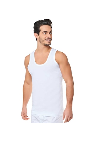 6 Adet Seher Yıldız 0001ı %100 Pamuk Beyaz Ekonomik Erkek Atlet