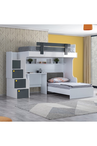 Ranza, Metris Ranza Karyola Çalışma Masası 2 Adet Comfort Yatak 90 X 190 CM