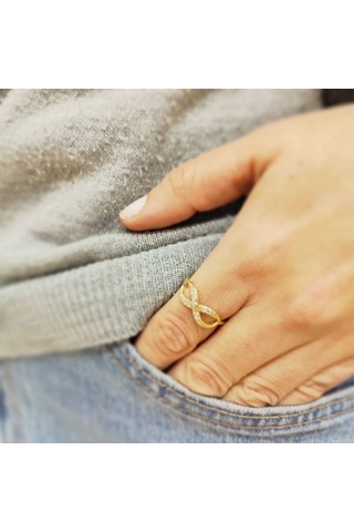 Oriental Kuyumculuk Jewellery Taşlı Sonsuzluk Gold Gümüş Yüzük Gold