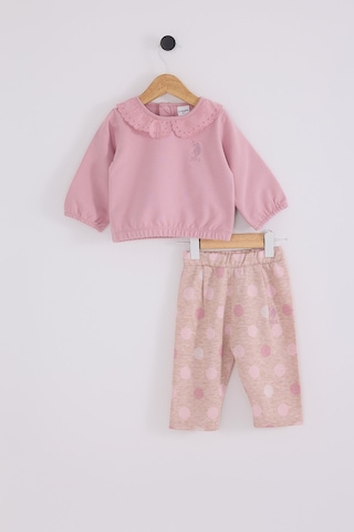 U.S. Polo Assn. Kız Bebek Pembe Takım Usb2173-c-v1 Pembe