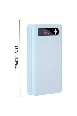 Honeybeeshop Beyaz L6 6 Hucreli 18650 Dıy Cikarilabilir Dis Kabuklu Tasinabilir Guc Bankasi Seti BEYAZ