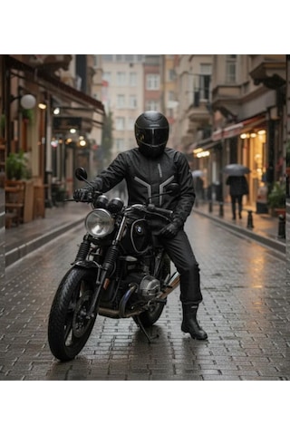 Ebakbak Motosiklet Ve Bisiklet Lüx Yağmurluk Takım Waterproof Oxford Kumaş Astarlı Yağmurluk Takım