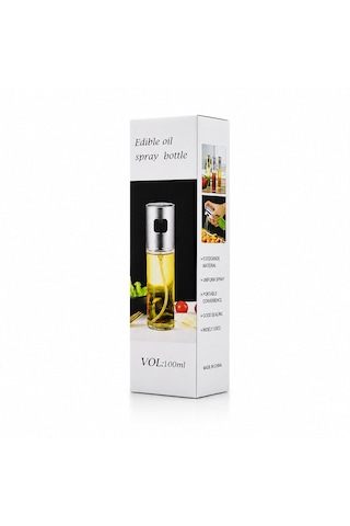 100 Ml Sprey Cam Yağdanlık Krom - Renkli Sprey Kafa - İnce Uzun Şişe 5639 Acı Kahverengi