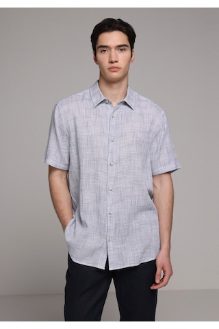Colin's Colins Regular Fit Shirt Neck Düz Erkek Mavi Kısa Kol Gömlek Cl1080095 Q1.v1 Ble