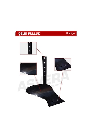 Asvera Çelik Bıçaklı Tekli Pulluk - Tüm Çapa Makinelerine Uyumlu Güçlendirilmiş Toprak Sürme Aparatı