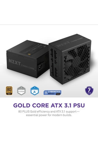 Nzxt C1000 1000w 80+ Gold Core Pcıe 5.1 Atx 3.1 135mm Full Modüler Psu