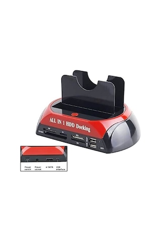 Usb 2.0 Harddisk Docking - Kart Okuyucu - Hdd Klonlama İde Sata