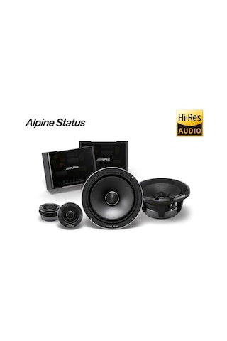 Alpine Hdz-65c 16,5 Cm 6.5 Alpine Status 2 Yollu Komponent Hoparlör, Hi-res Audio, 100w Rms / 300w Peak, Carbon Me