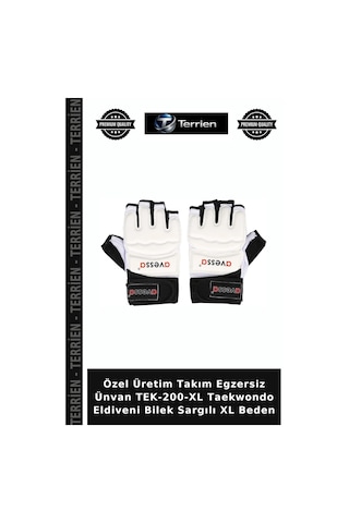 Premium Tek-200-xl Taekwondo Eldiveni Bilek Sargılı Xl Beden Branş Müsabaka Aksesuar Çok Renkli