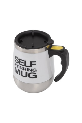 Geeroyoo Otomatik Karıştırıcı Paslanmaz Çelik Matara - 400ml, Sessiz Teknoloji, Kahve/çay/protein İçin, Ev/ofis/seyahat Uygun, Pil Dahil Değil Beyaz Beyaz