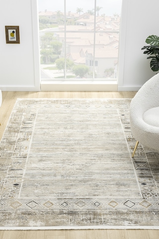 Hernes Bej Salon Oturma Odası Çocuk Odası Yatak Odası Halısı Hm-6011